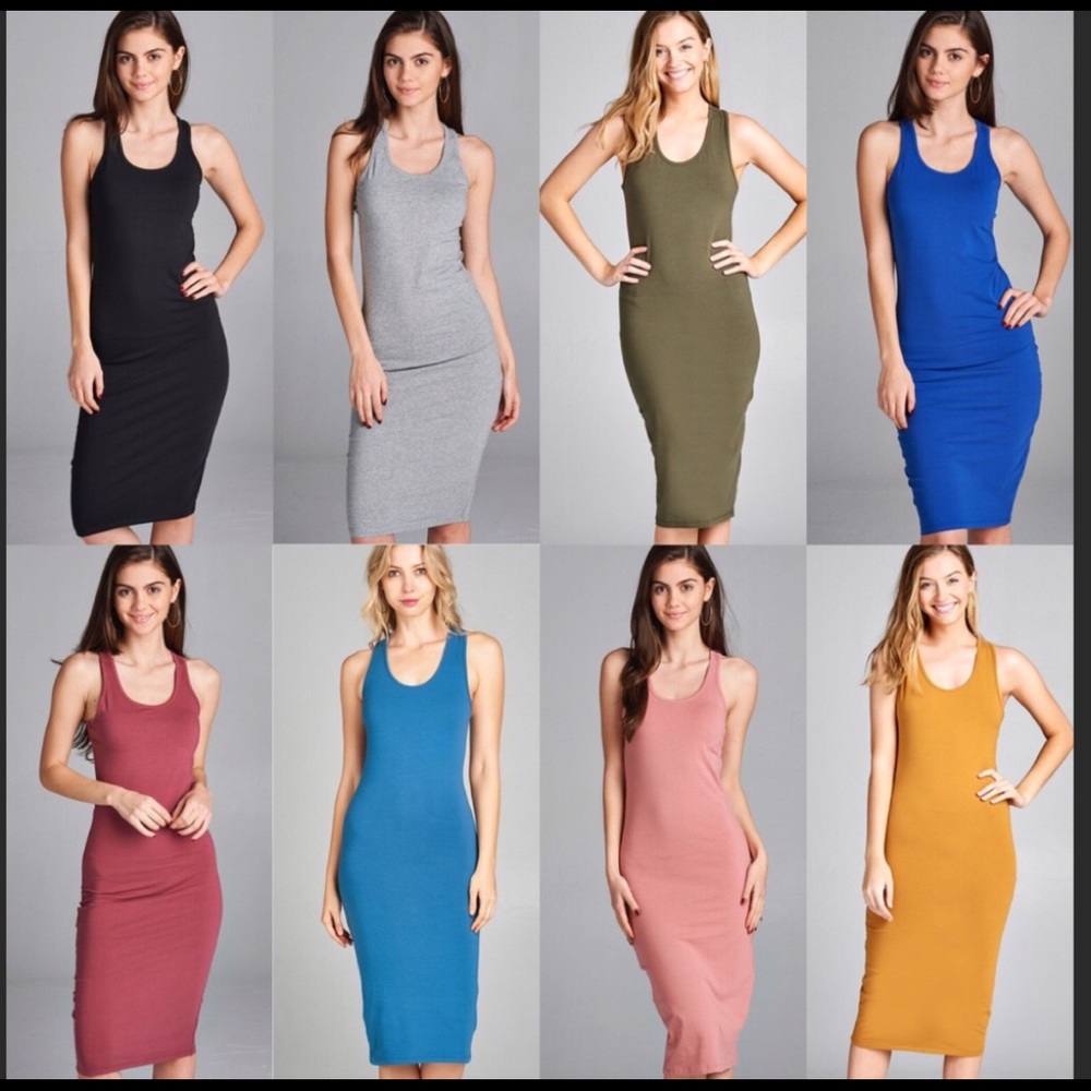 Black Racerback Midi dress
